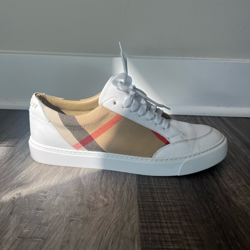 House Check and Leather Sneakers - Picture 10 of 11